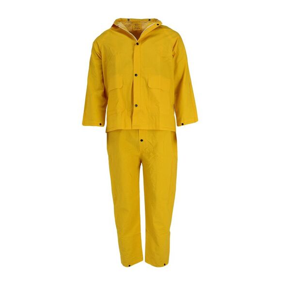 Tuff Grip Men's 3 Piece Overall Pants and Jacket Rain Suit with Hood - Picture 1 of 5